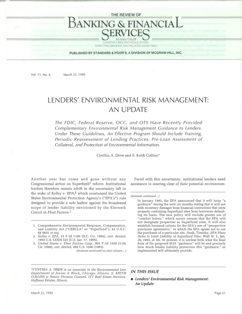 Lenders'-Environmental-Risk-Management-an-Update